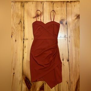 A rust color, mini dress!